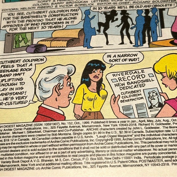 📚BOOK SALE 5 for $20📚 Archie Comic Book Laugh Magazine No. 152 October 1999 - Picture 2 of 9